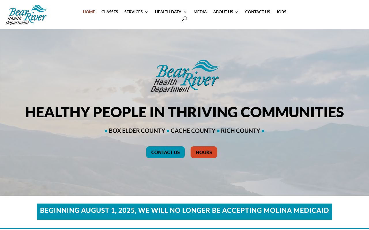 Bear River Health Department Logan for Cache County death index records